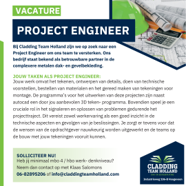 Cladding Team Holland - vacature - Project Engineer